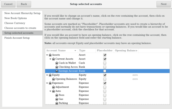 The New Account Hierarchy Setup assistant - Configure