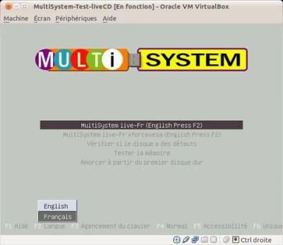 }
Le bureau Ubuntu s'ouvre ainsi que l'application MultiSystem qui aura détecté votre clé USB.

Acceptez l'installation de Grub2 sur la clé USB qui vous est proposée (texte en rouge et gras) :

{{ logiciel:os:multisystem-valider-install-grub-mbr.png?600 |